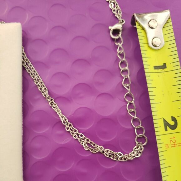 Smartass & Sass Necklace, "LIFE'S SHORT TALK FAST"- 2-layer Silver Tone, NIB - Picture 9 of 11